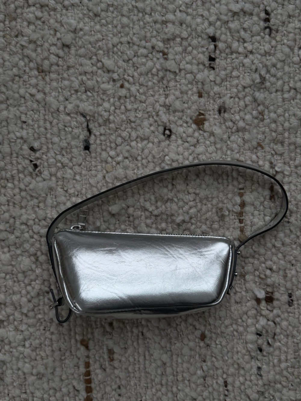 Silver Metallic Shoulder Bag